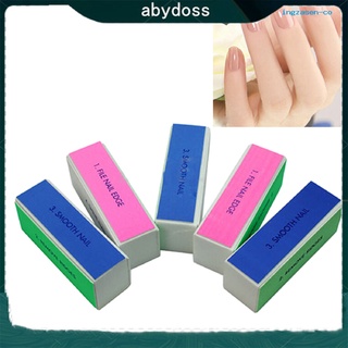 [ing] 5 piezas lima de lijado de uñas de 4 vías brillo de espuma pulidora de manicura tampón herramientas de arte de uñas