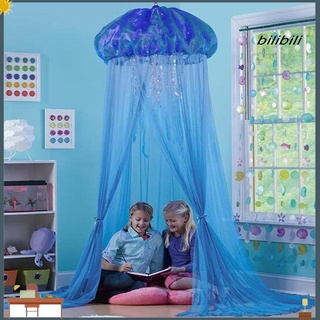 bilibili niños bebé princesa habitación cama medusa forma cortina toldo verano mosquitera