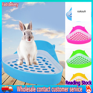 Ru_Durable mascota Cavy conejo pis inodoro pequeño Animal hámster bandeja de arena herramienta limpia