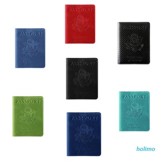 holimo portátil de viaje pasaporte titular de cuero pu cubierta de la tarjeta caso delgado protector organizador