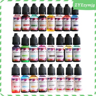 juego de tinta de alcohol de 26 botellas de alto concentrado para pintura de resina epoxi tinte de color