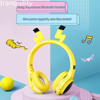 Audífonos inalámbricos Bluetooth con Bluetooth/audífonos con control De dibujos animados Pikachu