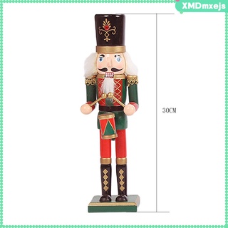 30cm navidad cascanueces adornos, madera cascanueces figuras soldado títere