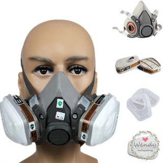 7 en 1 máscara de la mitad de la cara traje para 3m 6200 gas spray pintura protección respirador