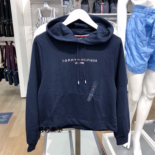 [Spot] Tommy Hilfiger/Tommy nuevo suéter con capucha con estampado de logotipo inglés para hombre y mujer