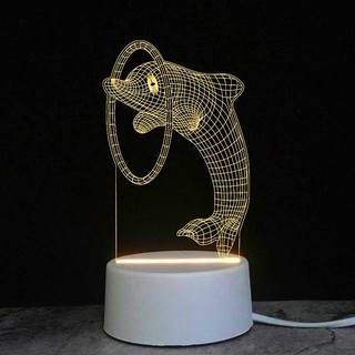 Usb creativo luz 3D acrílico noche LED lámpara de mesa de protección ocular lámpara de noche lámpara decorativa luces