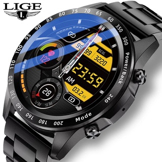 LIGE Bluetooth Llamada Smart Watch Hombres IP68 Impermeable Full Touch Fitness Tracker Presión Arterial Reloj Inteligente