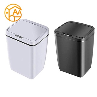 bote de basura pequeño, 12l hogar inteligente papelera sensor automático cubo de basura inteligente contenedores de basura eléctricos cubos de basura, negro