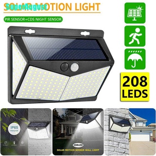 SA 208 LED Solar Powered PIR Motion Sensor Light Outdoor Garden Security Wall Light