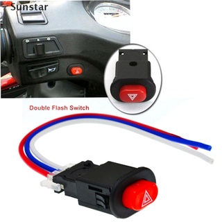 [Sunstar] interruptor de luz de peligro para motocicleta, intermitente de advertencia doble, señal de emergencia con 3 cables