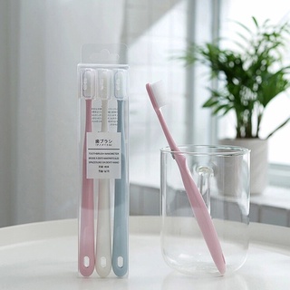 3 unids/set cepillo de dientes ultrafino de cerdas suaves cepillo de dientes para adultos