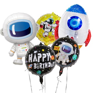 Nuevo Astronauta Espacial Cohete Globo Niño Cumpleaños Spaceman Nave Tema Fiesta Decoración De Aluminio