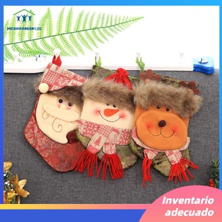 calcetín de navidad bolsa de caramelo de dibujos animados decoración de tela no tejida bolsa de regalo de navidad