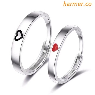 har2 anillo de pareja en forma de corazón moda hombres mujeres anillo de compromiso boda joyería regalo