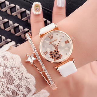 Reloj De pulsera De cuarzo con diamantes De imitación Roma para mujer a la Moda relojes casuales De cuero