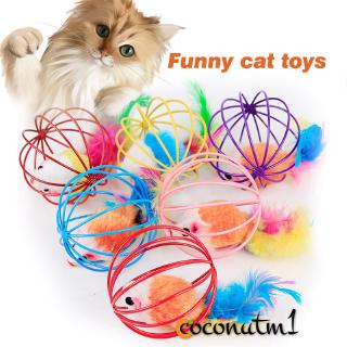 C divertido gato juguete hueco bola de hierro ratón ratones gatito juguetes para gatos mascotas suministros (1)