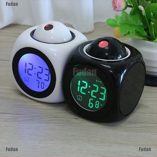 <Fudan> Digital Alarm Clock Multifunction With Voice Talking Led Projection
