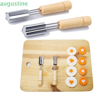 Augustine molde de corte duradero mango de madera herramienta de cocina cortador de galletas lindo fruta DIY acero inoxidable pastel molde de alimentos
