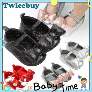 Primavera Otoño Bebé Lindo Niñas Bowknot Diseño De Suela Suave Antideslizante Zapatos De Niño