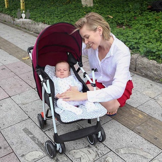 Forro de asiento de bebé para cochecito Super ligero bebé asiento de coche almohadilla de algodón transpirable doble cara