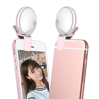 minkeji espejo de maquillaje/linterna redonda con luz led portátil para selfie/celular (1)