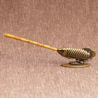 biuboom1.co Incense Stick Holder Vintage Style Smooth Edge Elegant Fish Small Ornaments Incense Holders for Yoga Room