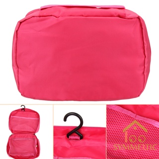 [Beauty] Bolsa de cosméticos multifunción de viaje impermeable para artículos de tocador (rojo rosa) -
