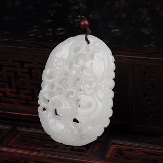 Xinjiang and Tianyu blanco jade pez dorado lotus hombres y mujeres colgantes de talla fina durante años tienen más que pescado colgante marca jade blanco