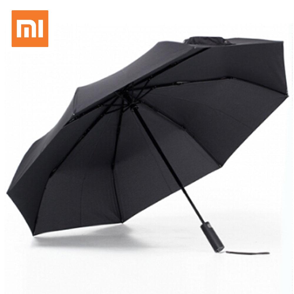 xiaomi mi mijia paraguas lluvioso automático soleado verano de aluminio parasol