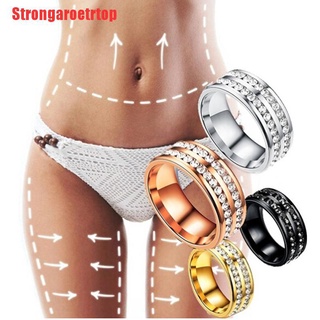 Superior pérdida de peso cristal Rhinestone anillo adelgazar cuidado de la salud anillo magnético joyería