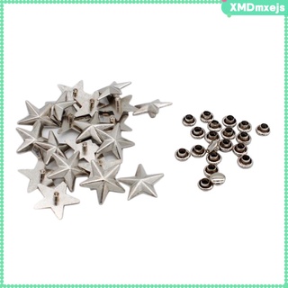 20 piezas remaches de estrella de 19 mm remaches decorativos remaches de cuero remaches decorativos bolsas de bricolaje, (6)