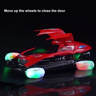 [sudeyte] juguete giratorio roadster forma cambiante múltiples direcciones eléctrico volando coche deportivo modelo de juguete para niños (6)