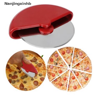 [nanjingxinhb] cortador de pizza forma redonda mango de plástico acero inoxidable pizza ruedas cuchillo herramientas [caliente]