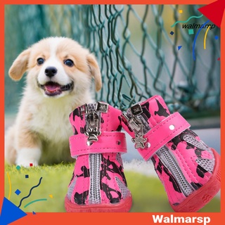 [Wmp] 4 pzs botines para perros/patrón de vaca decorativo transpirable/zapatos de malla para cachorros/producto para mascotas