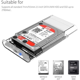 [ear]2.5 pulgadas SATA USB 3.0 HDD disco duro externo caja de disco SSD caja de disco con LED