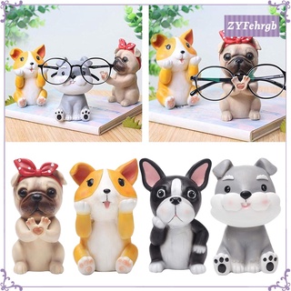 hecho a mano de resina animales gafas gafas soporte soporte lindo perro gafas de sol estante de exhibición en casa oficina escritorio dcor regalo para mujeres hombres niños