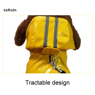 Ssk_ chubasquero reflectante impermeable para perros/chaqueta con capucha para cachorro de peluche/ropa para mascotas (8)