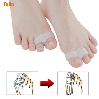 Tulipán 2 piezas separador de dedos de pies de silicona Hallux Valgus Corrector pies alivio del dolor (8)