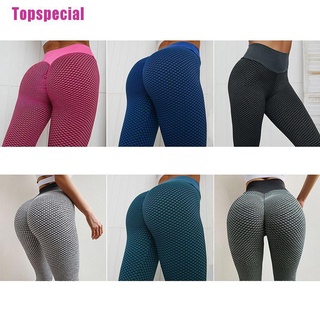 [Topspecial] pantalones de Yoga anticelulitis para mujer, Leggings, panal de abeja, deportes, Fitness, gimnasio