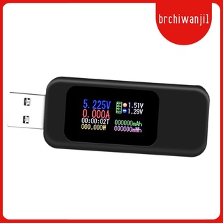 Brchiwji1 Medidor De corriente USB Tipo C 10 en 1 probador Voltímetro 4-30V voltaje Amperímetro, Monitor Digital, Cut-Ff