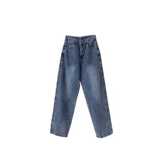 Vintage cintura alta Jeans azul papi pantalones niñas suelto ancho pierna Jeans pantalones clásicos pantalones rectos 2021 (7)