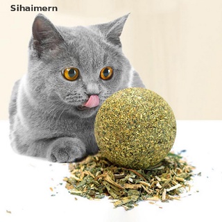 [Sihaimern] Pet Catnip Juguetes Comestibles Bola De Seguridad Saludable Gato Menta Limpiar Dientes Estómago .