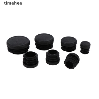 timehee 10 tapones de plástico para orificios de plástico, 15-35 mm, tubos de acero redondos, tapas finales.