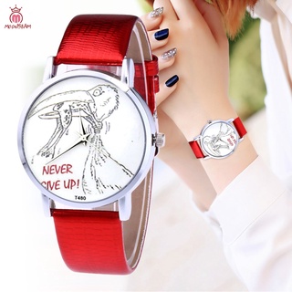 Fashion Women Quartz Watch Casual Watch Couple Watches for Men and Women with Faux Leather Band
