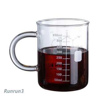 RUN taza de vaso de cafeína graduada taza de vaso con mango de vidrio borosilicato multifunción de grado alimenticio taza de medición (1)