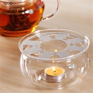 [COD] Heating Base Coffee Water Tea Candle Clear Glass Heat-Resisting Teapot Warmer HOT