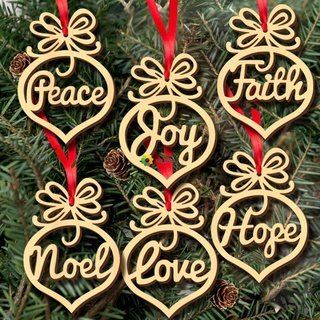 6 pzas decoración De madera con huecos Para árbol De navidad/fiesta