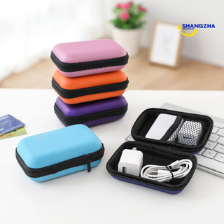 shangzha portátil cuadrado/Rectangle Nylon disco USB auriculares bolsa de almacenamiento organizador caso