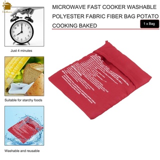 Microondas cocina rápida lavable tela de poliéster fibra bolsa de papa cocina al horno (2)