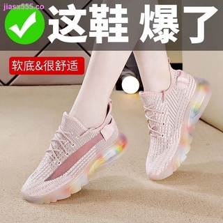 Verano De Las Mujeres s Zapatos 2021 Nuevos Casuales Suela Suave Coreano Estudiante Deportivos Malla Transpirable Todo-Partido Volando Tejido M